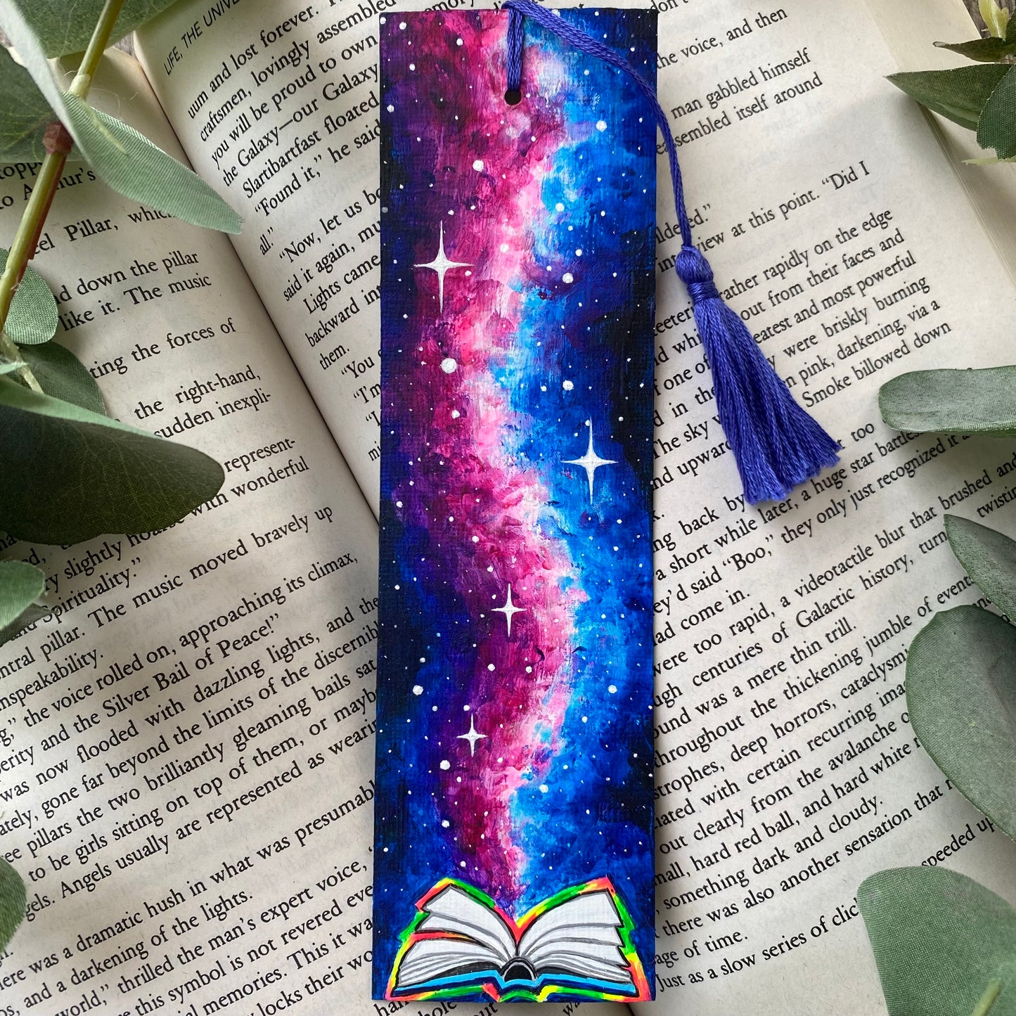 Whimsical Book Lover’s Celestial Bookmark