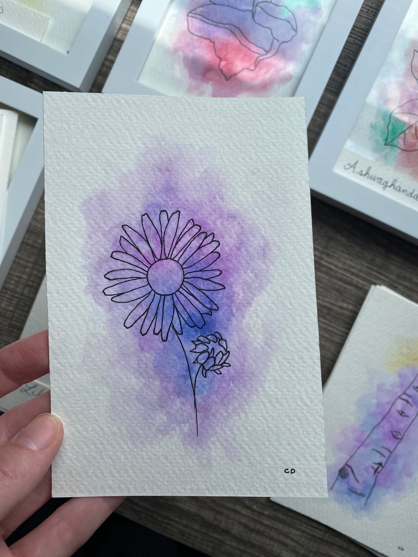 Plant Aura Watercolor Painting