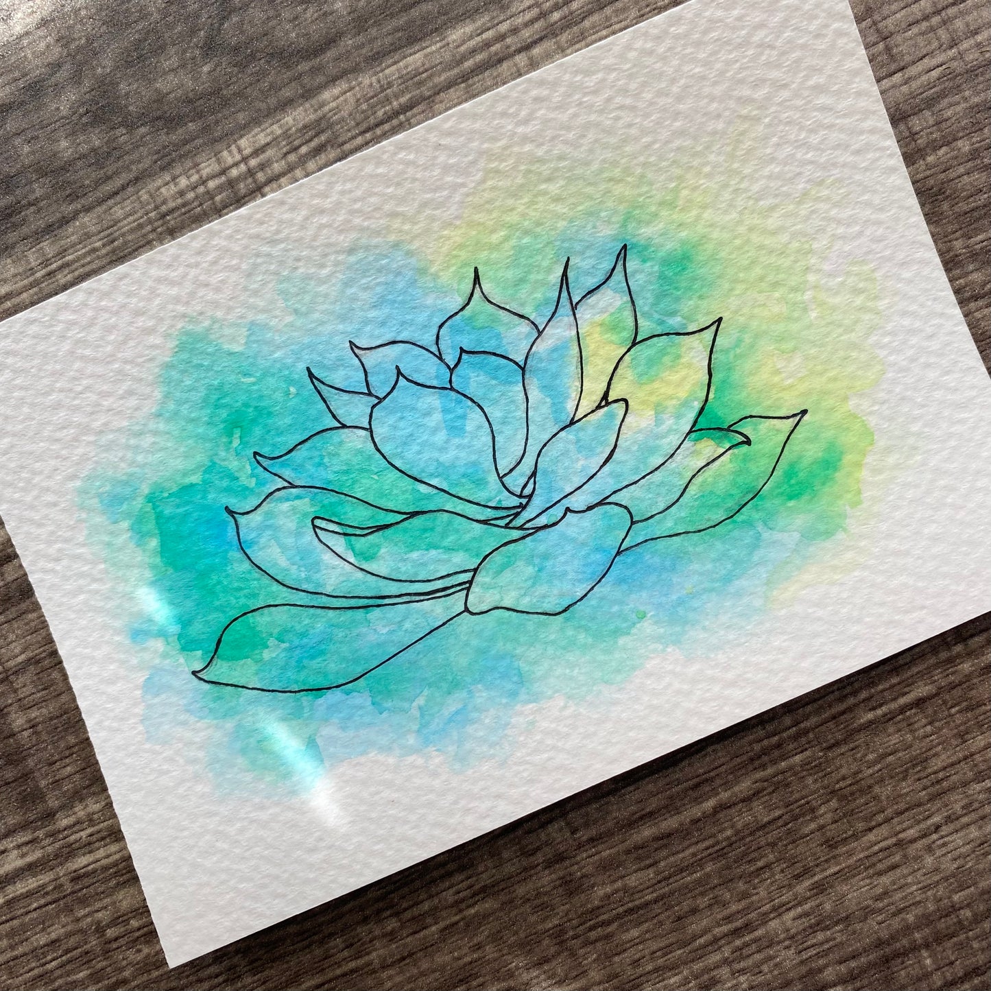 Plant Aura Watercolor Painting