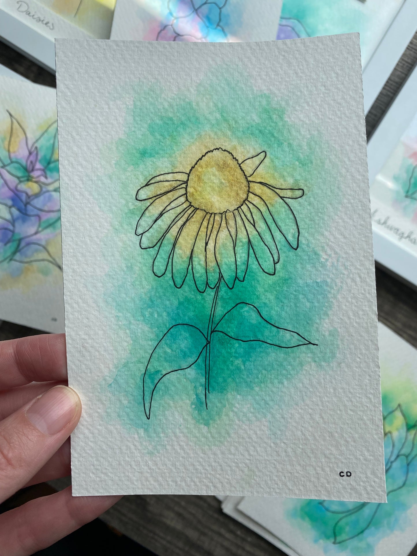 Plant Aura Watercolor Painting