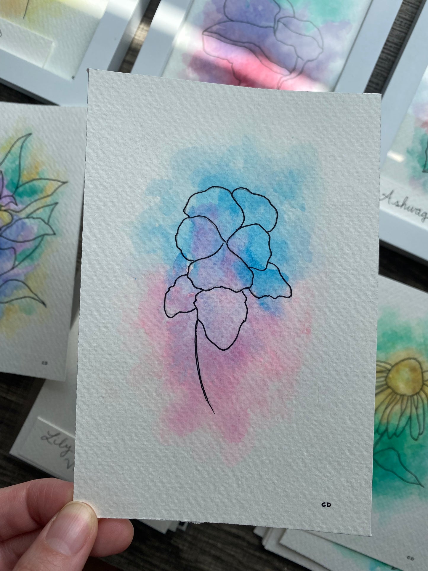 Plant Aura Watercolor Painting