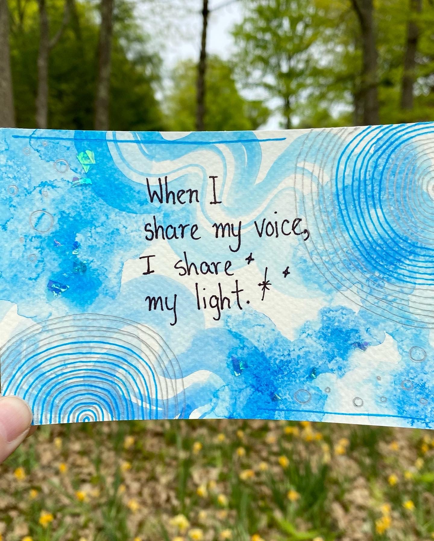 Reiki-Infused Affirmation Art Card