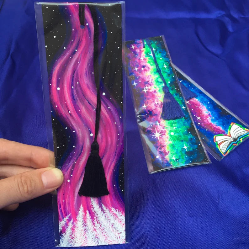 Purple Aurora w/ Pines Bookmark