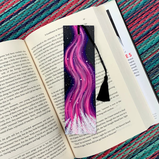 Purple Aurora w/ Pines Bookmark